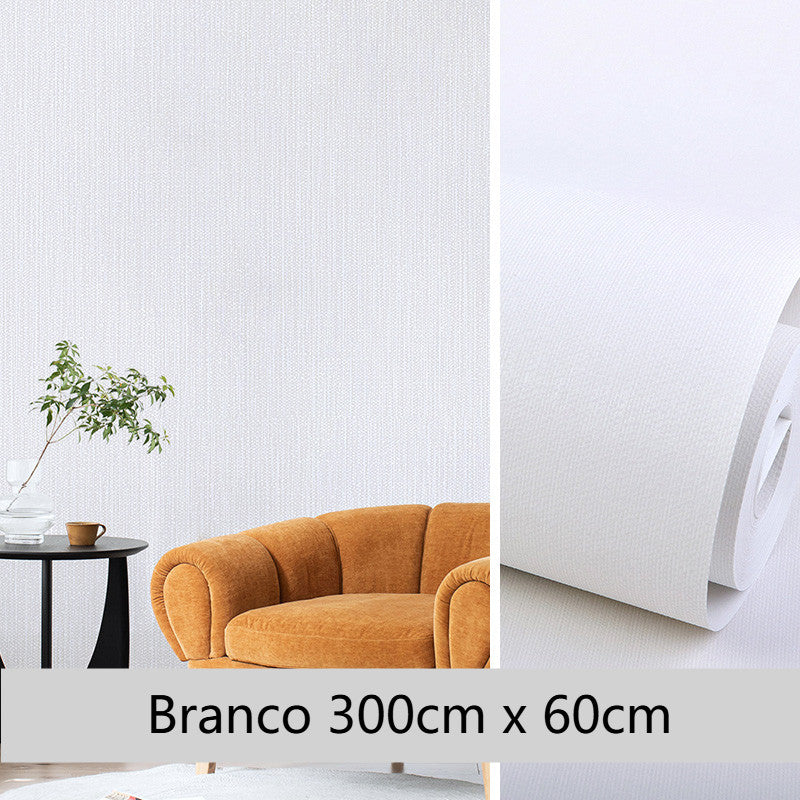 10 Rolos Papel de Parede Adesivo Textura Suave Linho 3M - 60cmx3m