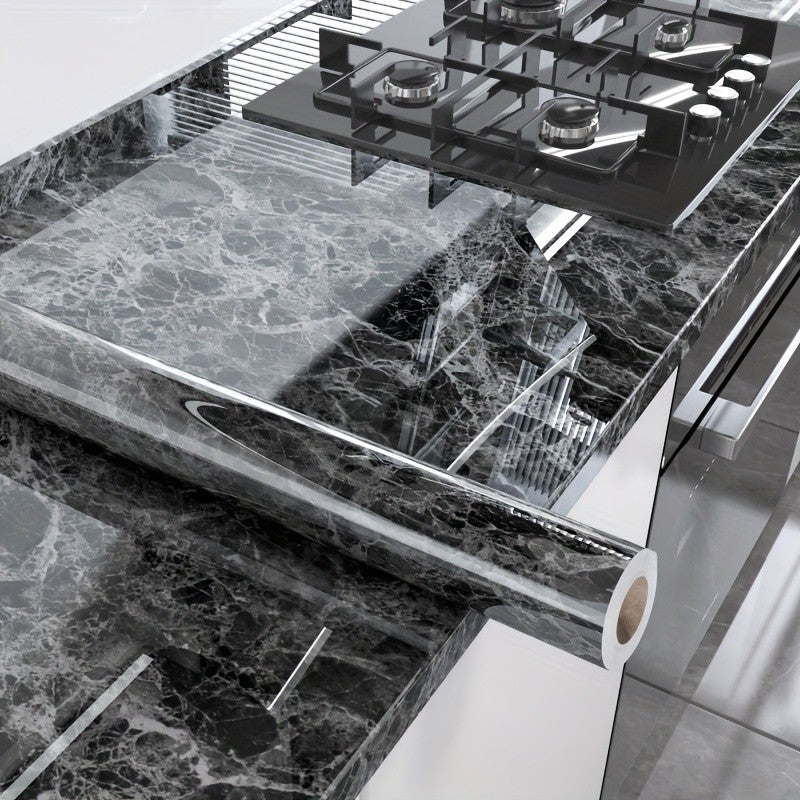 Papel Adesivos para cozinha Brilhante Lavável Resistente a Agua/Óleo material lavável 3M*60CM