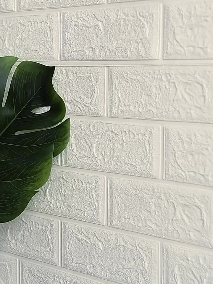 20 Placas Adesiva TIJOLO BRANCO 3D - 70x77cm