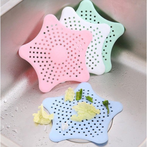 KIT 2 UNIDADES Tampa Silicone Ralo Pia Cozinha Banheiro Estrela