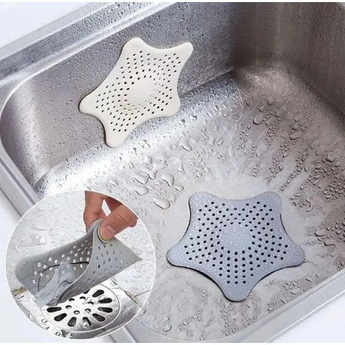 KIT 2 UNIDADES Tampa Silicone Ralo Pia Cozinha Banheiro Estrela