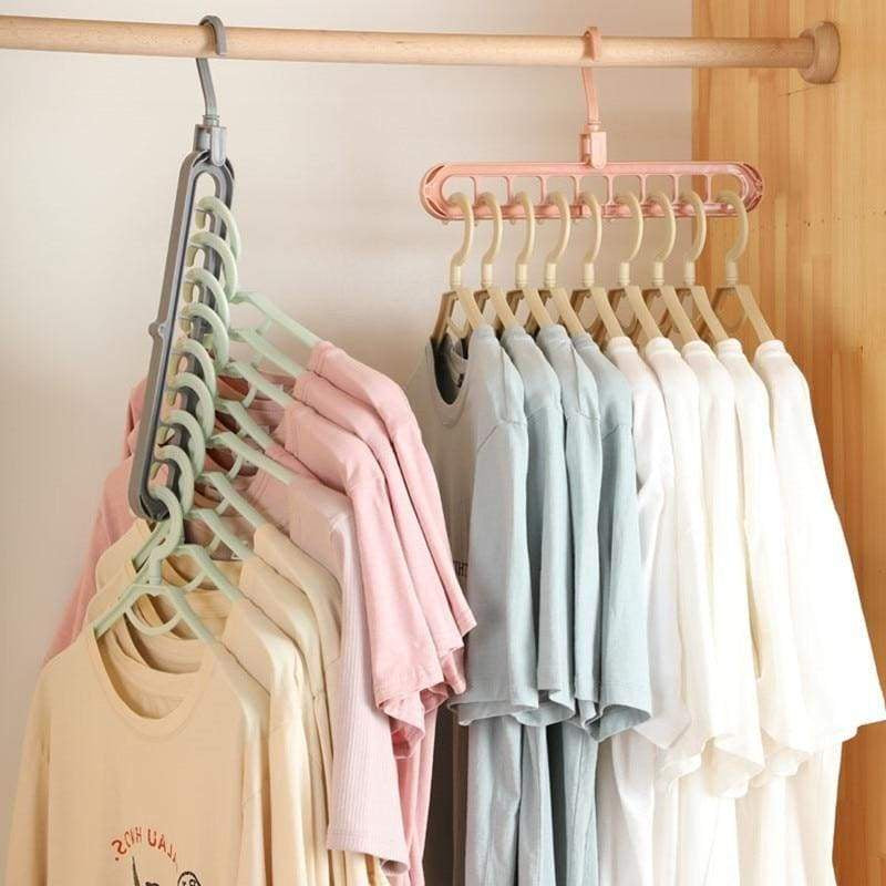 KIT 5 UNIDADES Cabide Mágico Organizador 9 Furos MultiDobrável Promocao