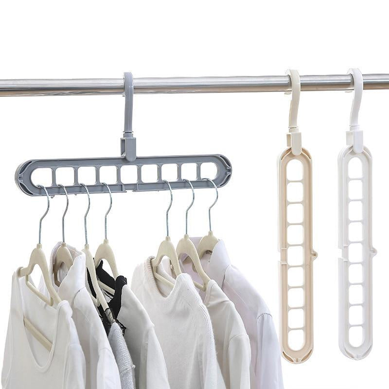 KIT 5 UNIDADES Cabide Mágico Organizador 9 Furos MultiDobrável Promocao