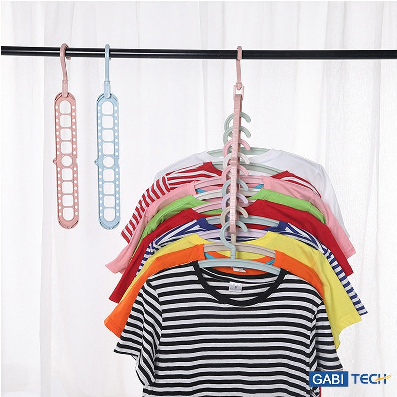 KIT 5 UNIDADES Cabide Mágico Organizador 9 Furos MultiDobrável Promocao