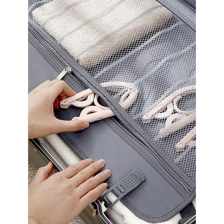 KIT 5 UNIDADES Cabide De Roupas Portátil Dobrável Estilo Nórdico Antiderrapante De Plástico
