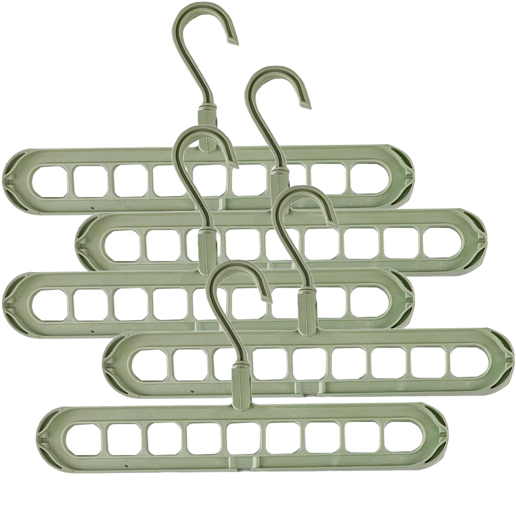 KIT 5 UNIDADES Cabide Mágico Organizador 9 Furos MultiDobrável Promocao