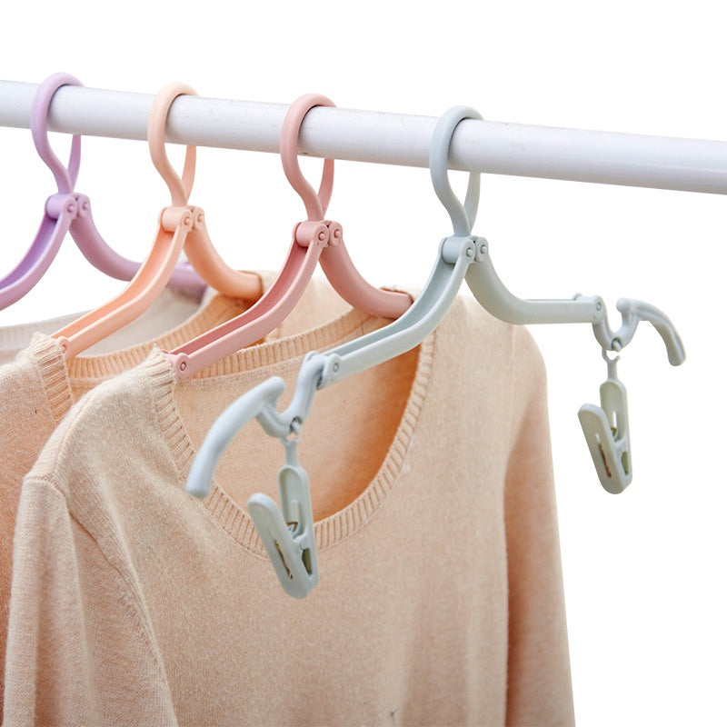 KIT 5 UNIDADES Cabide De Roupas Portátil Dobrável Estilo Nórdico Antiderrapante De Plástico