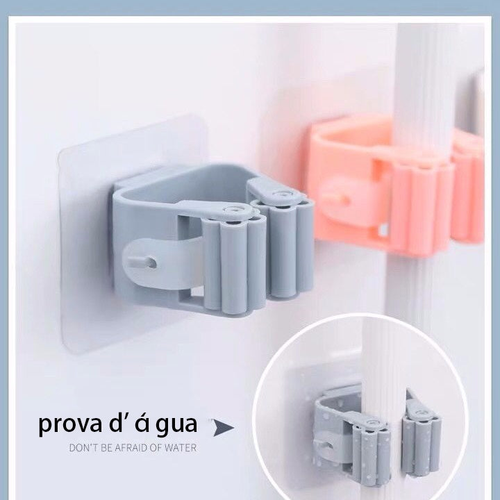 KIT 6und Suportes de parede para Vassouras e Rodo de Cozinha Banheiro - Cor Aleatória