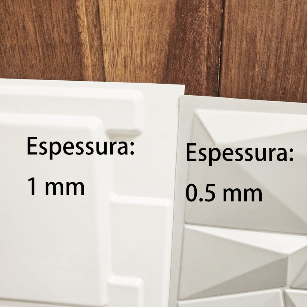KIT 12 PLACAS PAREDE 3D 50x50 cm PVC 1mm de espessura