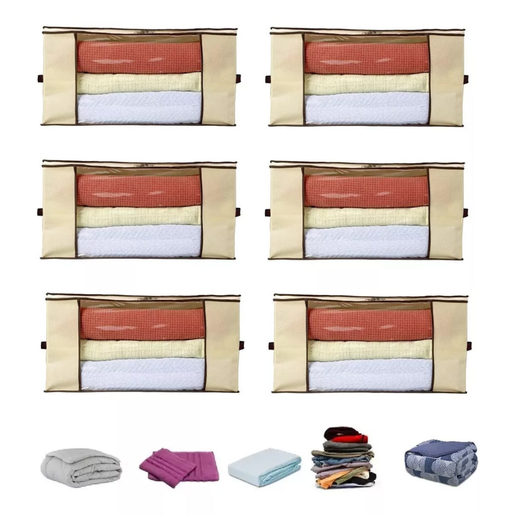 Organizador Multiuso Caixa Organizadora De Guarda Roupa Flexivel Com Ziper 60x45x30cm Grande