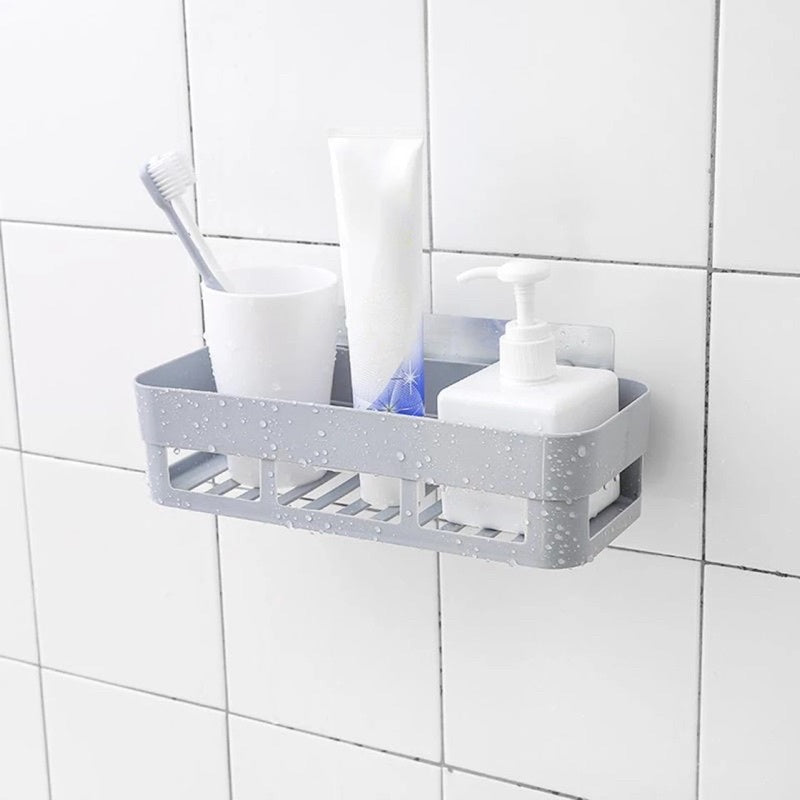 Suporte Para Shampoo de Parede De Plastico retângulo: 25,2 x 10 x 6,3 cm