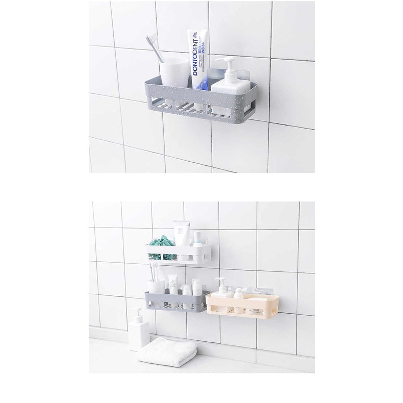 Suporte Para Shampoo de Parede De Plastico retângulo: 25,2 x 10 x 6,3 cm