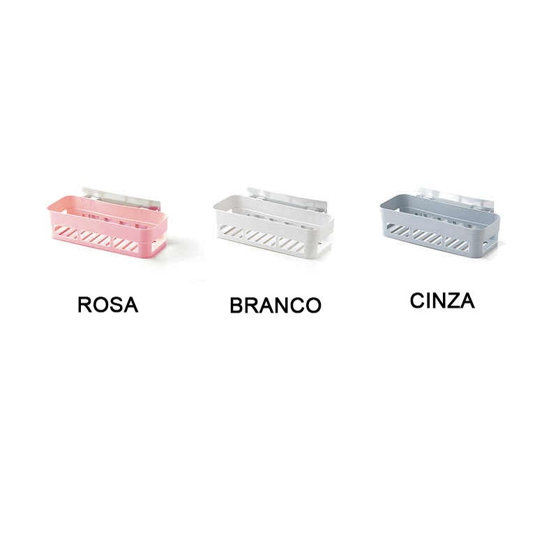 Suporte Para Shampoo de Parede De Plastico retângulo: 25,2 x 10 x 6,3 cm