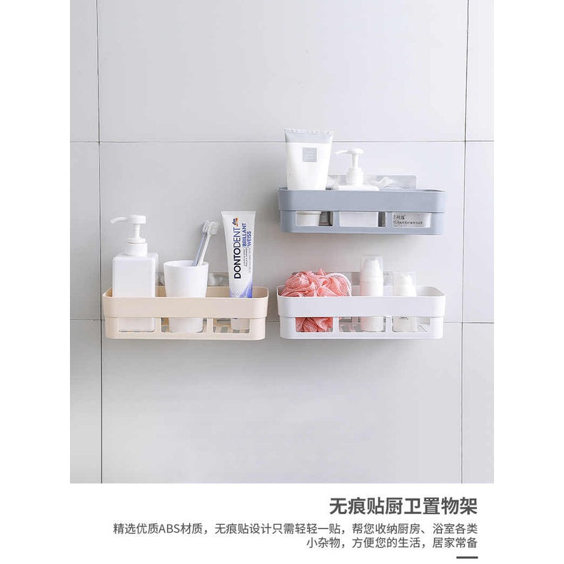 Suporte Para Shampoo de Parede De Plastico retângulo: 25,2 x 10 x 6,3 cm