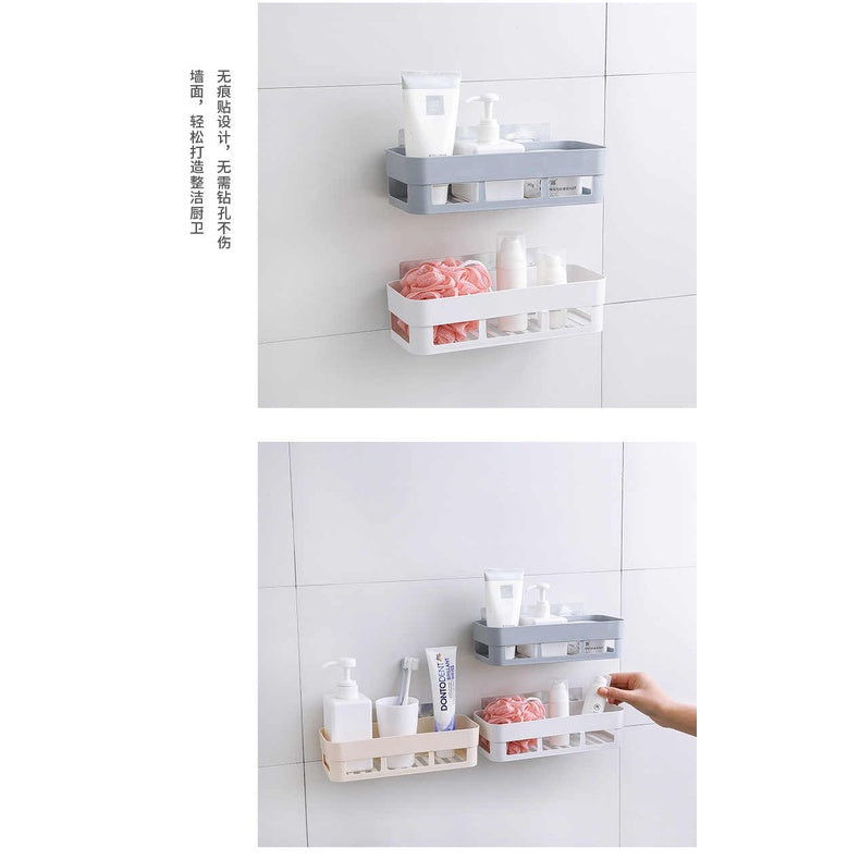 Suporte Para Shampoo de Parede De Plastico retângulo: 25,2 x 10 x 6,3 cm