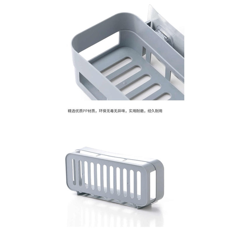 Suporte Para Shampoo de Parede De Plastico retângulo: 25,2 x 10 x 6,3 cm