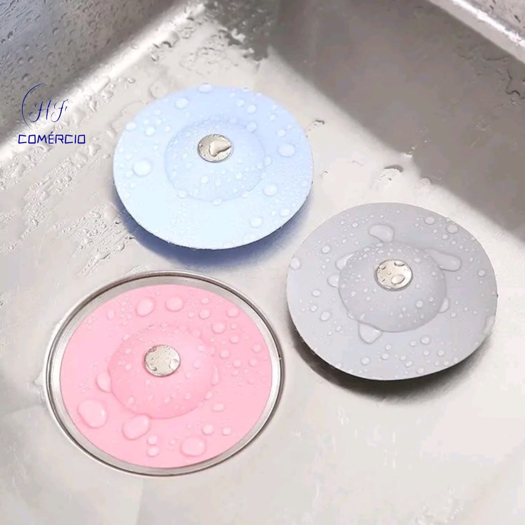 Kit 5 Tampa De Ralo Pia Universal De Silicone Filtro Anti Resíduos Promocao - VARIADO