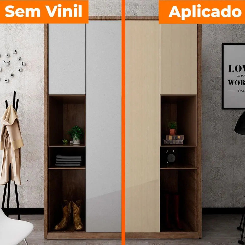 Papel Adesivo  - Amadeirado para Quarto e Móveis - 3m x 60cm