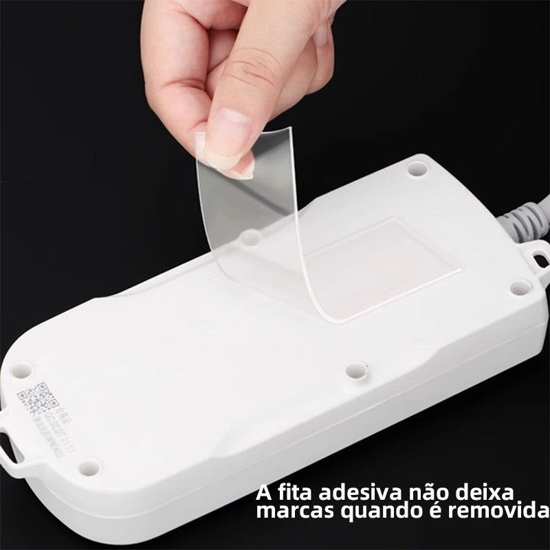 Fita Dupla Face de Silicone NanoGel - 3x200cm Adesivo Transparente Super Resistente para Parede e Móveis