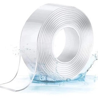 Fita Dupla Face de Silicone NanoGel - 3x200cm Adesivo Transparente Super Resistente para Parede e Móveis