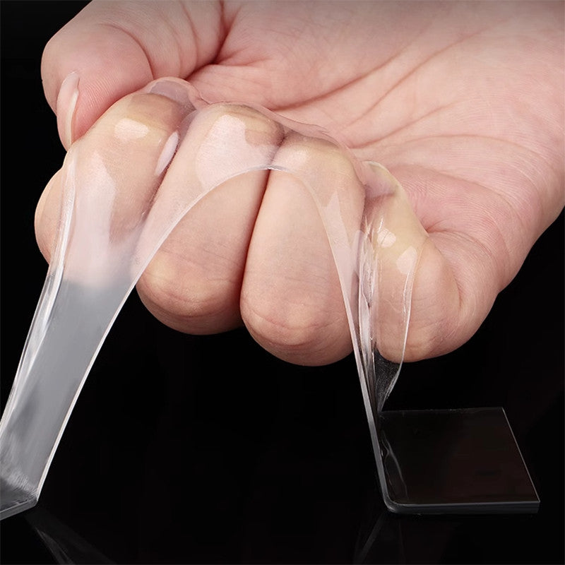 Fita Dupla Face de Silicone NanoGel - 3x200cm Adesivo Transparente Super Resistente para Parede e Móveis