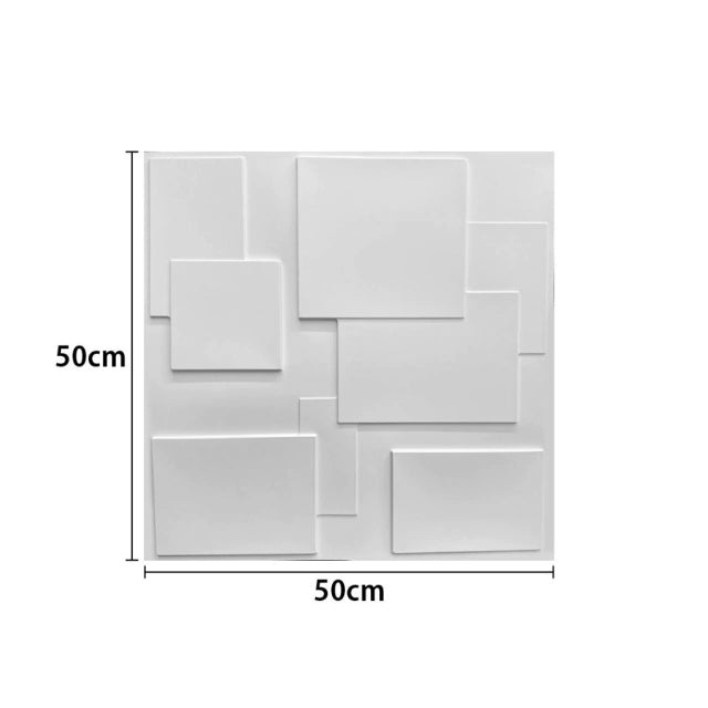 KIT 12 PLACAS PAREDE 3D 50x50 cm PVC 1mm de espessura