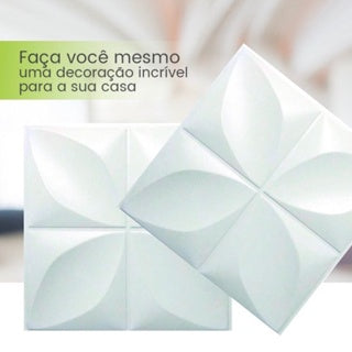 KIT 12 PLACAS PAREDE 3D 50x50 cm PVC 1mm de espessura