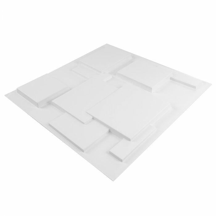 KIT 12 PLACAS PAREDE 3D 50x50 cm PVC 1mm de espessura