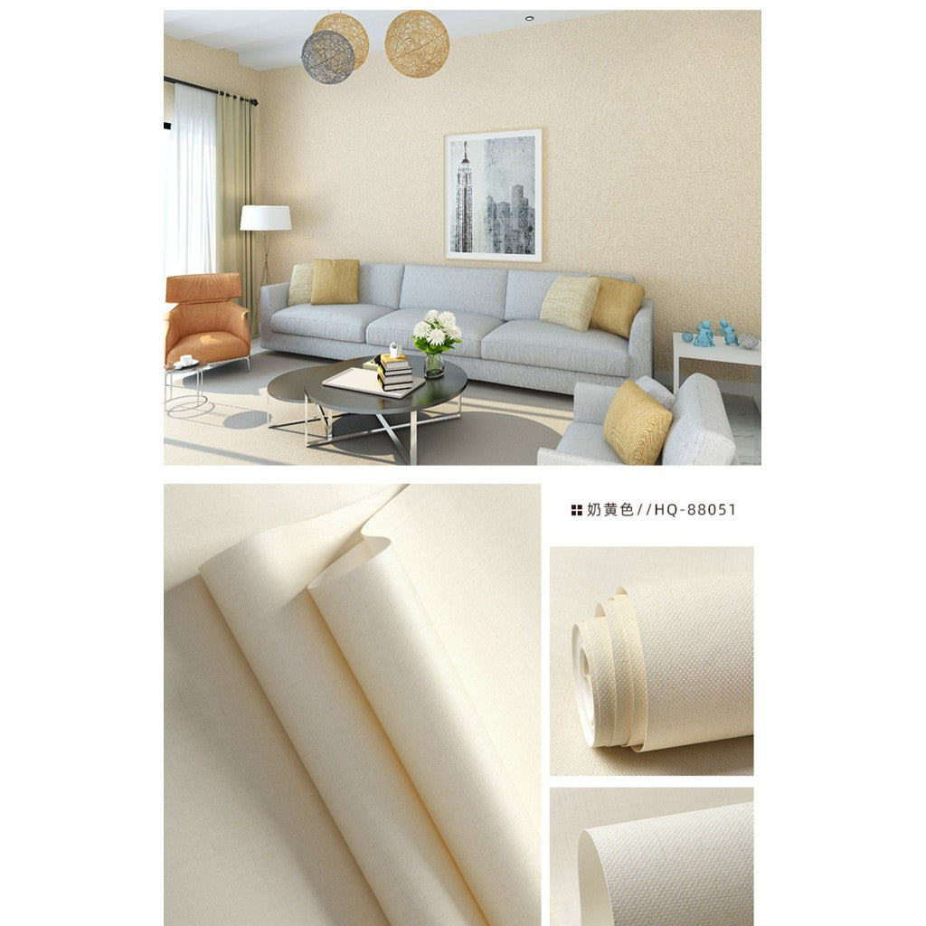10 Rolos Papel de Parede Adesivo Textura Suave Linho 3M - 60cmx3m