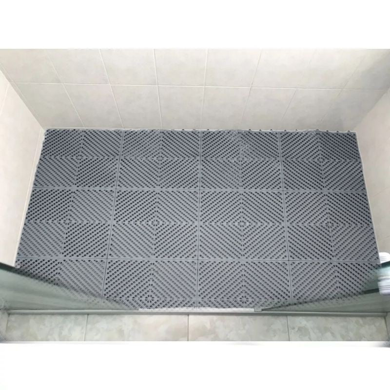 kit 12 tapete modular 30x30 superfície antiderrapante para Box banheiro chuveiro vestiário