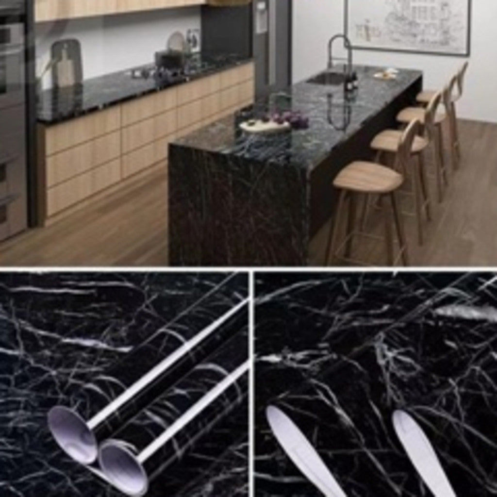 Papel Adesivos para cozinha Brilhante Lavável Resistente a Agua/Óleo material lavável 3M*60CM